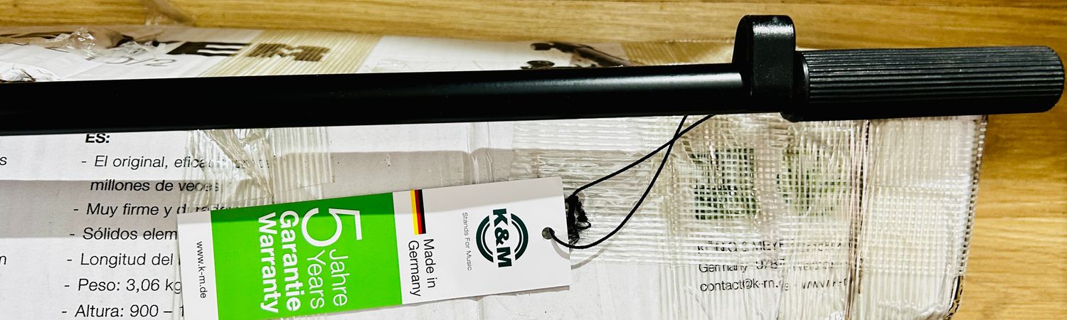 K&amp;M 210/2 – statyw mikrofonowy z ramieniem – czarny, niepełny komplet