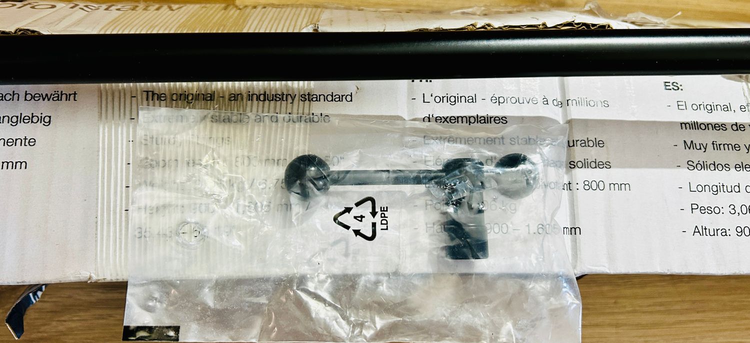 K&amp;M 210/2 – statyw mikrofonowy z ramieniem – czarny, niepełny komplet