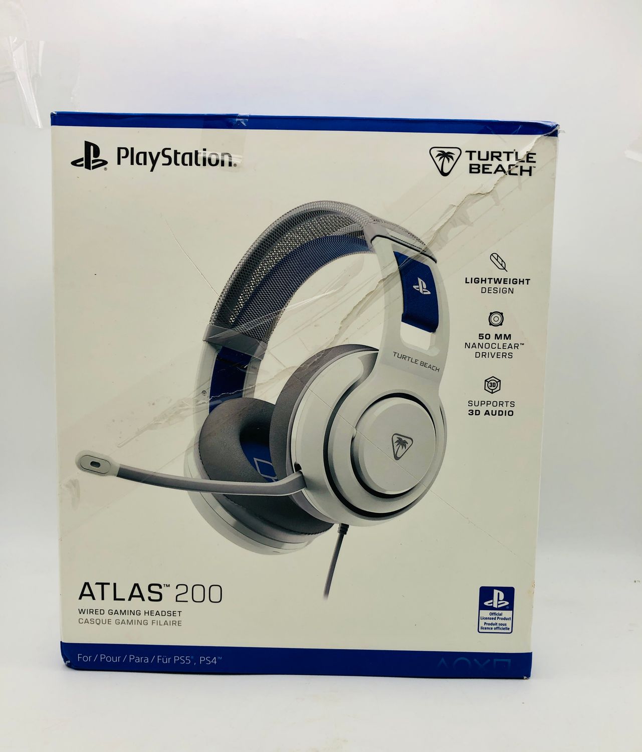 Przewodowy zestaw słuchawkowy do gier Turtle Beach Atlas 200 Biały