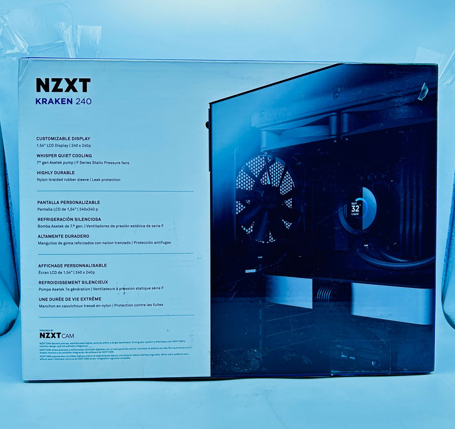 NZXT Kraken 240 RL-KN240-B1 – Chłodzenie wodne CPU AIO 240 mm uszkodzone