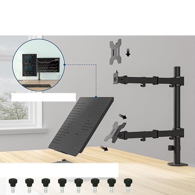 BONTEC uchwyt na monitor i laptop 13–27" + 17"