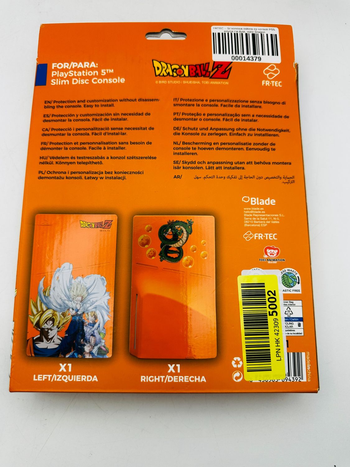 FRTEC – silikonowa osłona do konsoli PS5 Disc Edition Slim, Dragon Ball Z