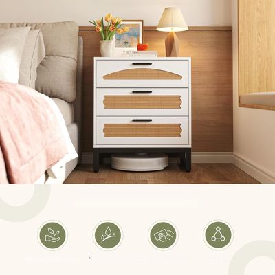 MERICONIA Natural Rattan Komoda z 3 szufladami