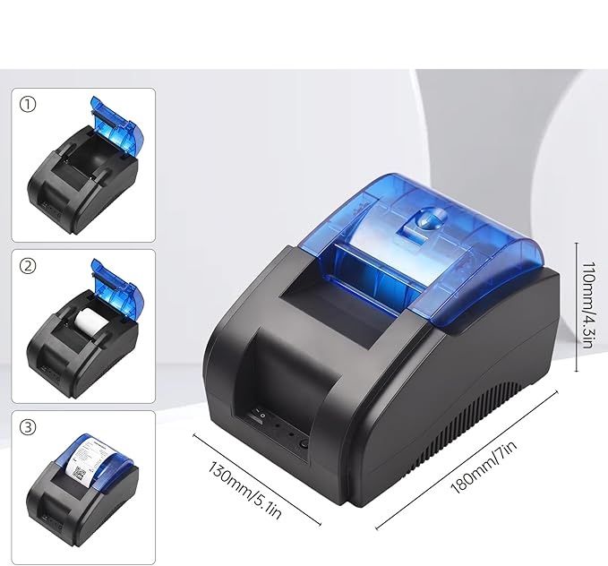 Bisofice VTR-T58W – termiczna drukarka paragonów 58 mm z USB i Bluetooth