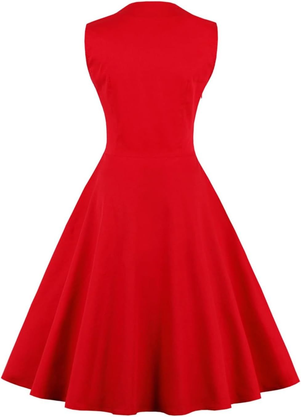 AXOE Damska sukienka vintage w grochy, lata 50., linia A, do kolan