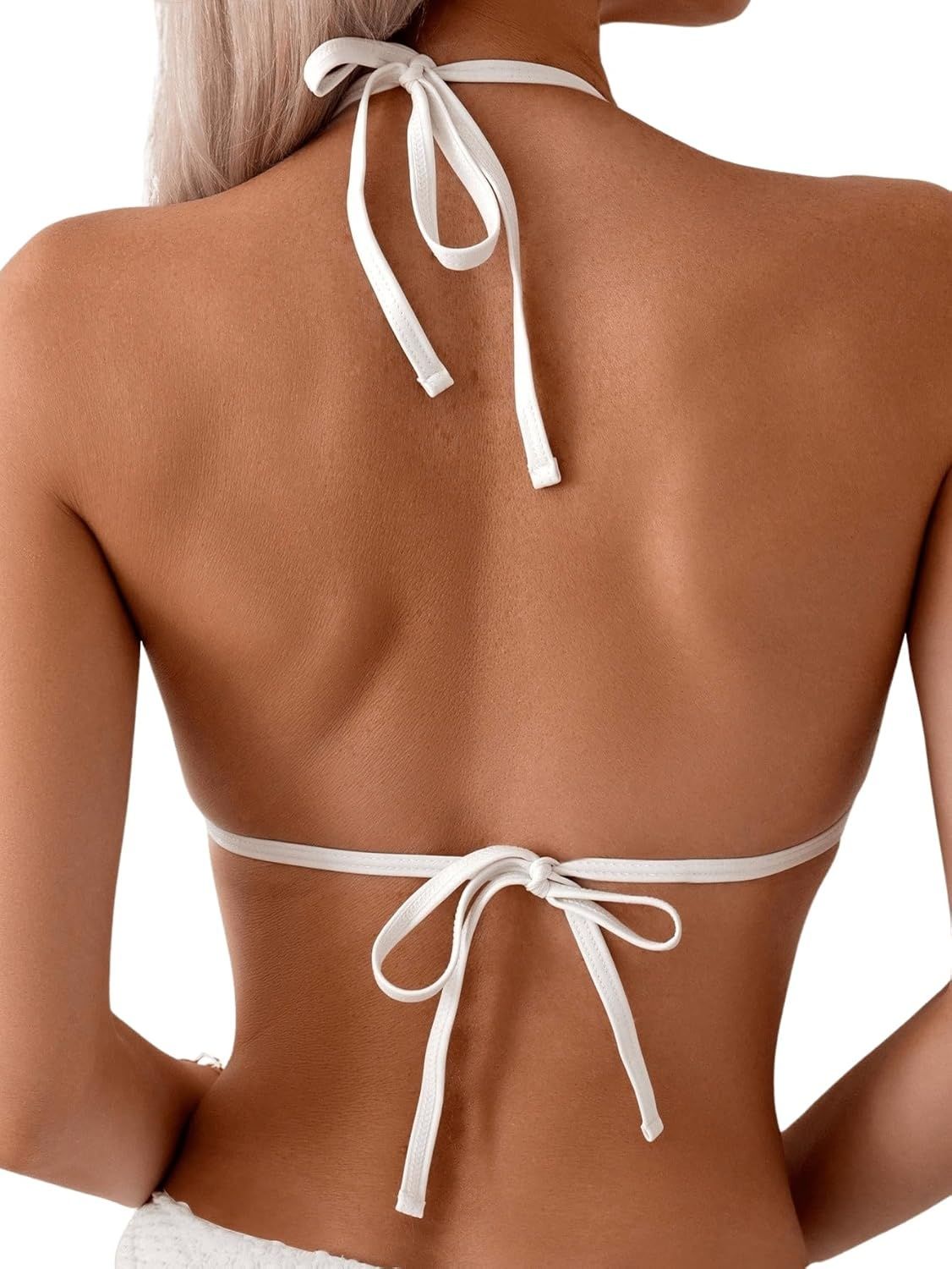 GORGLITTER damskie bikini z łańcuszkami, dwuczęściowy kostium kąpielowy