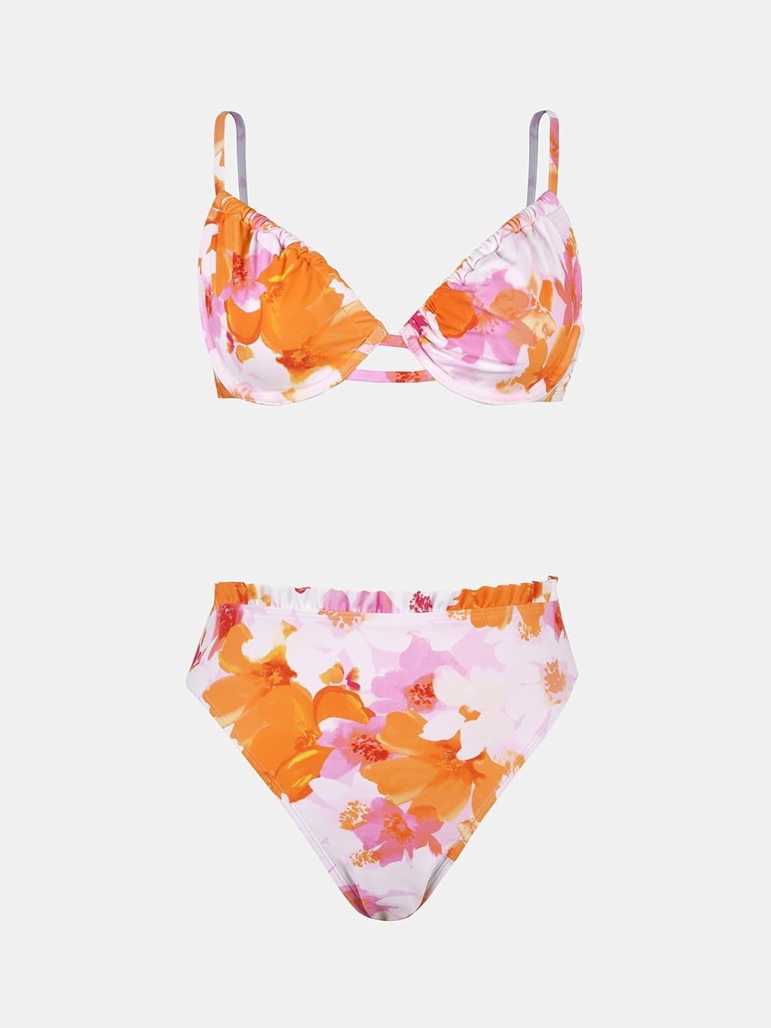 CUPSHE damski bikini dwuczęściowy z fiszbiną i wysokim stanem