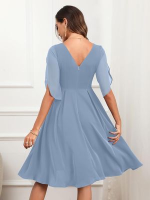 Missufe elegancka sukienka koktajlowa z szyfonu