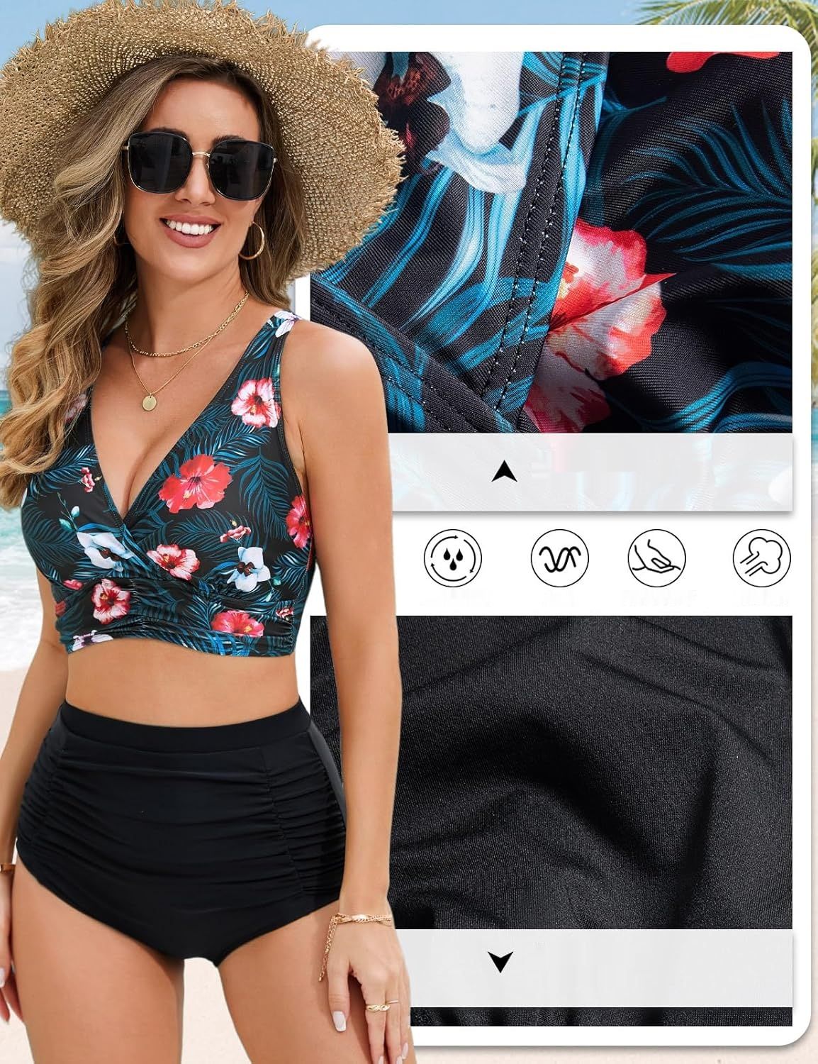 Costume da bagno dwuczęściowy SVANCO z topem krzyżowanym