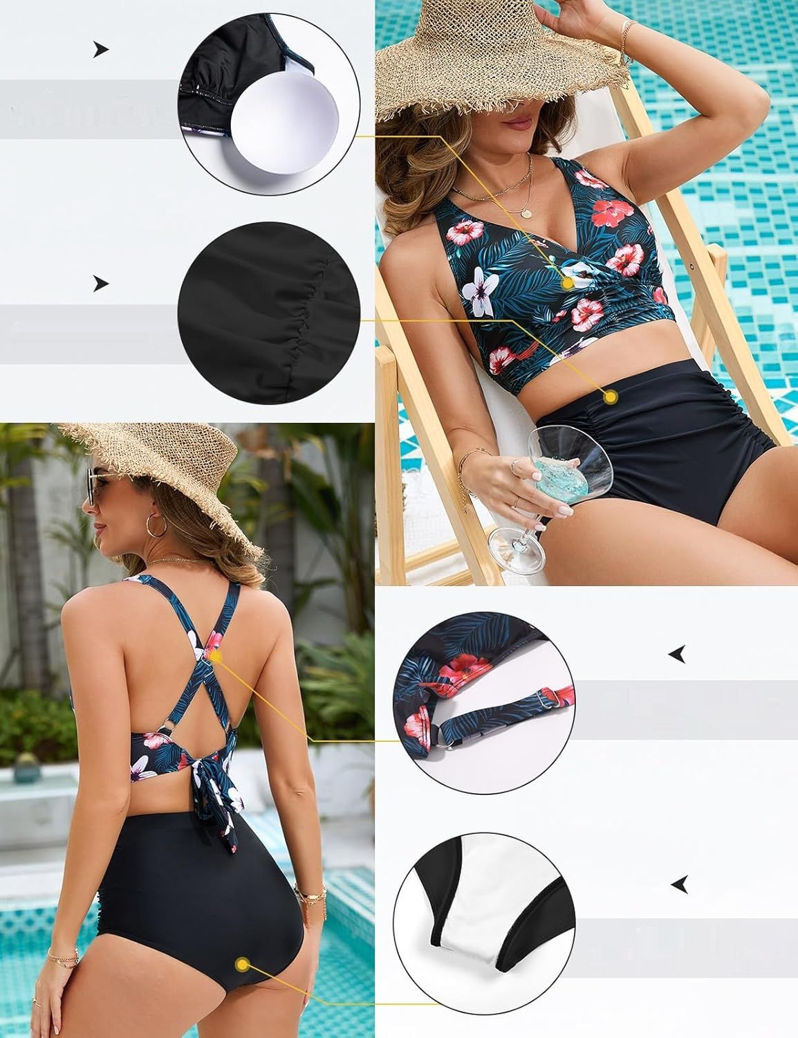 Costume da bagno dwuczęściowy SVANCO z topem krzyżowanym