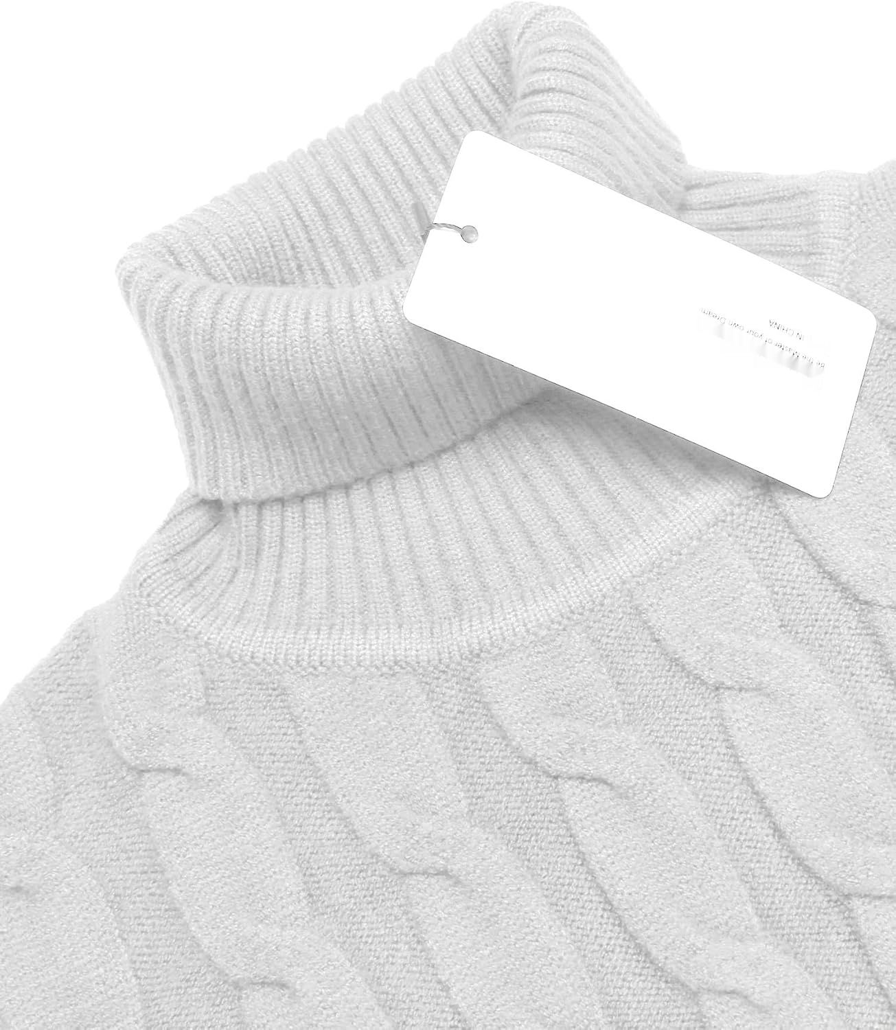 COOFANDY Męski sweter z golfem z długim rękawem, basic, slim fit, swet