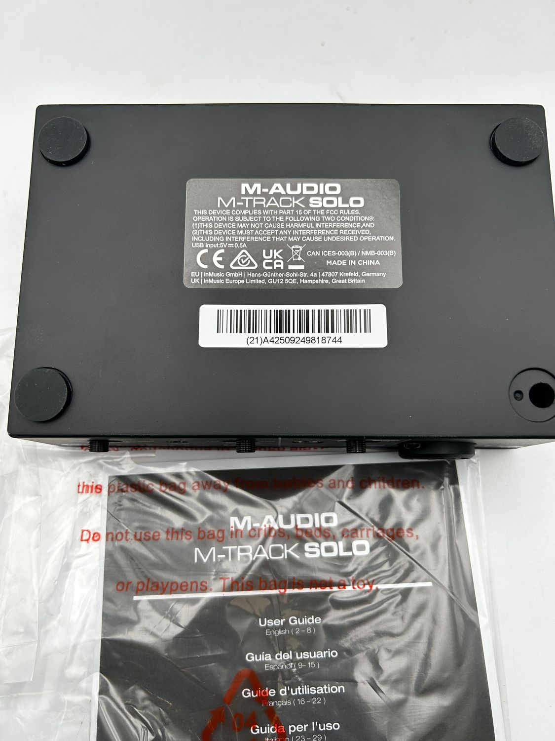 M-AUDIO M-Track Solo — interfejs audio USB