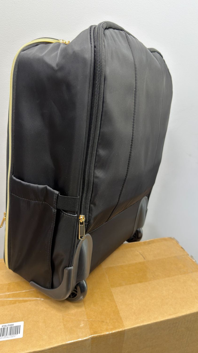 Plecak damski na kółkach 15,6" – bagaż podręczny 35 l, czarny