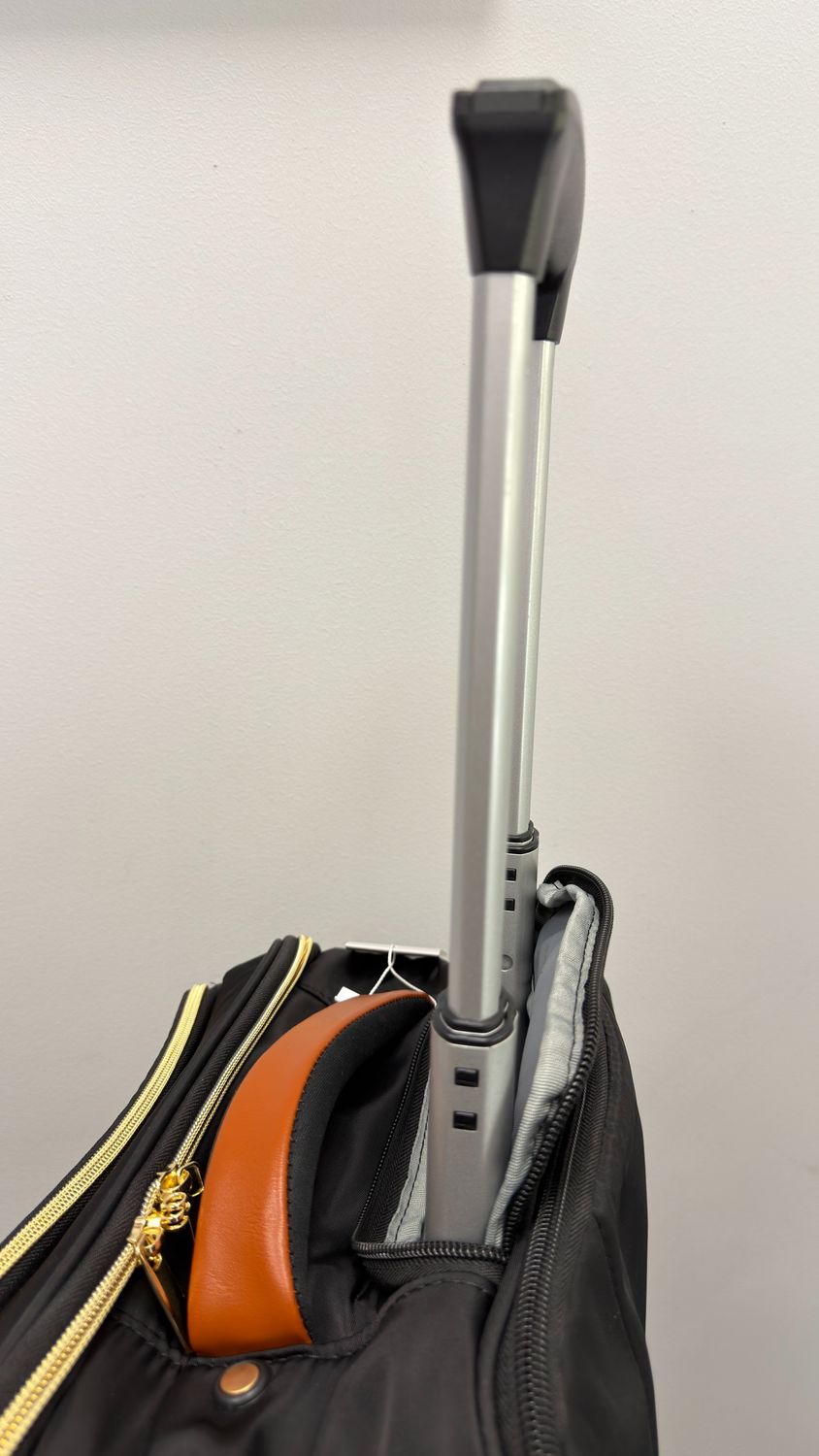 Plecak damski na kółkach 15,6" – bagaż podręczny 35 l, czarny