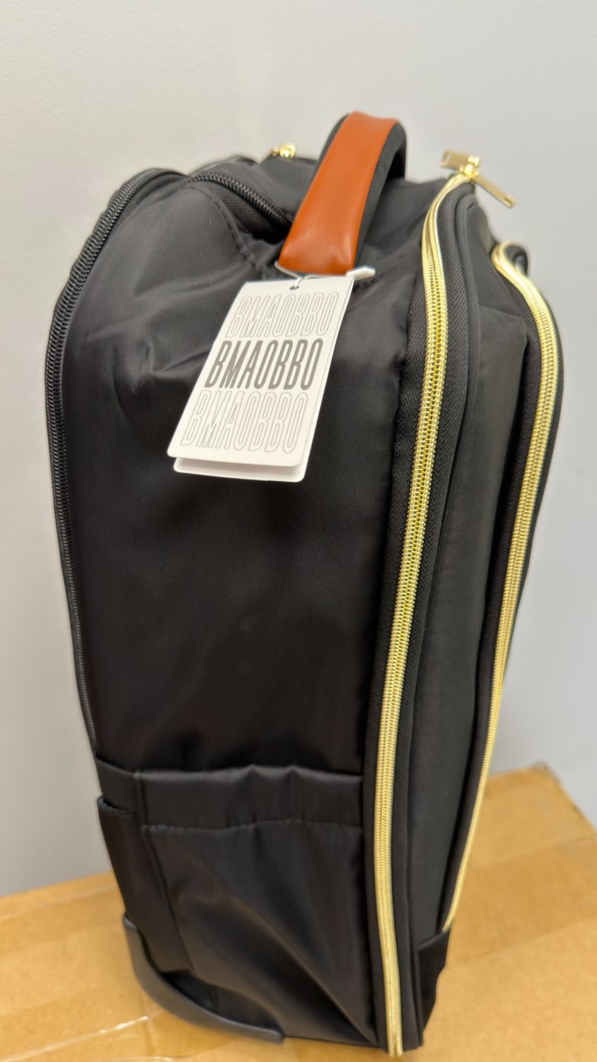 Plecak damski na kółkach 15,6" – bagaż podręczny 35 l, czarny