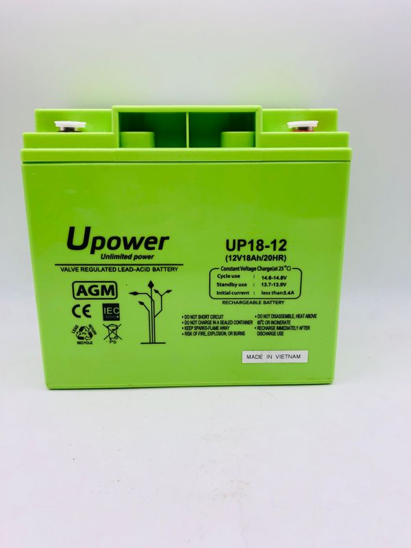 U-Power – Akumulator AGM 12V 18Ah z zaciskiem śrubowym M6
