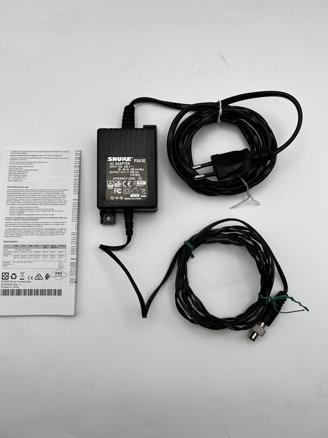Zasilacz liniowy Shure PS43E 15V DC EU