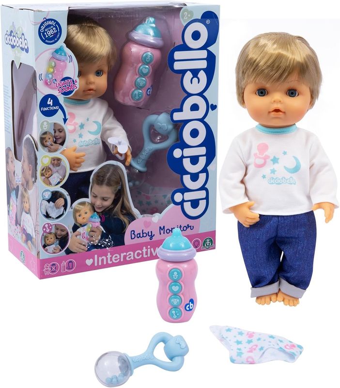 Cicciobello Baby Monitor – interaktywna lalka z miękkim ciałem 30 cm