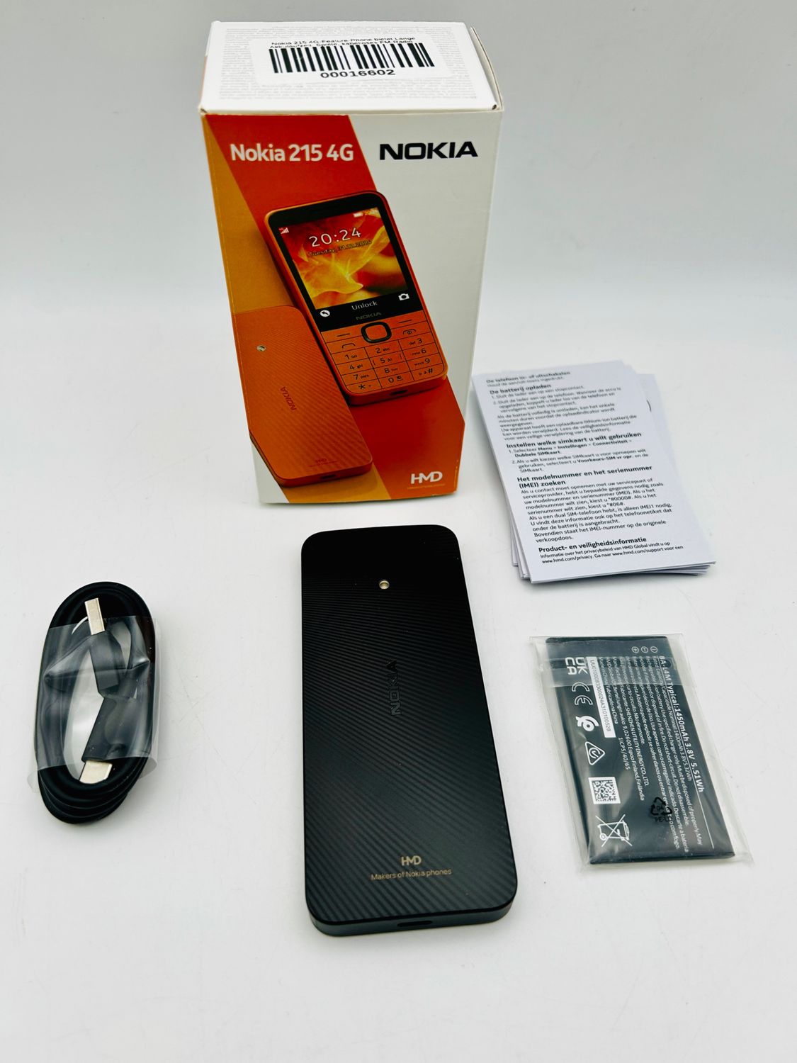 Nokia 215 4G (2024) telefon komórkowy Dual SIM, czarny