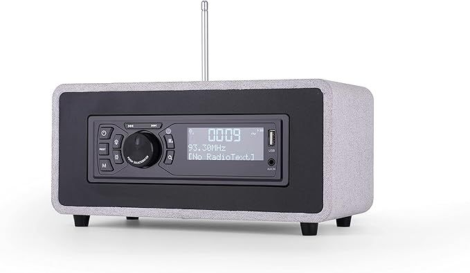 BEA103-028 Radio FM/DAB+ z ekranem LCD, Bluetooth, USB/AUX IN, jasnoszara