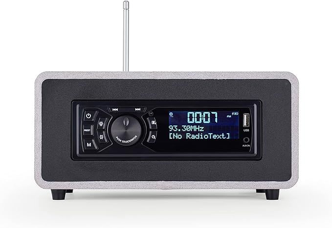 BEA103-028 Radio FM/DAB+ z ekranem LCD, Bluetooth, USB/AUX IN, jasnoszara