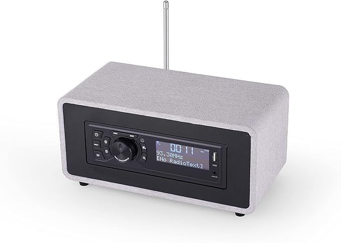 BEA103-028 Radio FM/DAB+ z ekranem LCD, Bluetooth, USB/AUX IN, jasnoszara