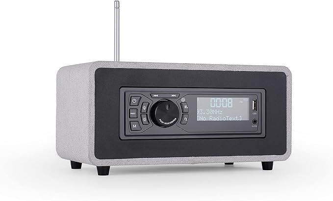 BEA103-028 Radio FM/DAB+ z ekranem LCD, Bluetooth, USB/AUX IN, jasnoszara