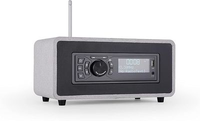 BEA103-028 Radio FM/DAB+ z ekranem LCD, Bluetooth, USB/AUX IN, jasnoszara