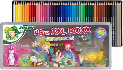 Zestaw kredek JOLLY XXL Boxx Magic 48 sztuk w metalowym etui