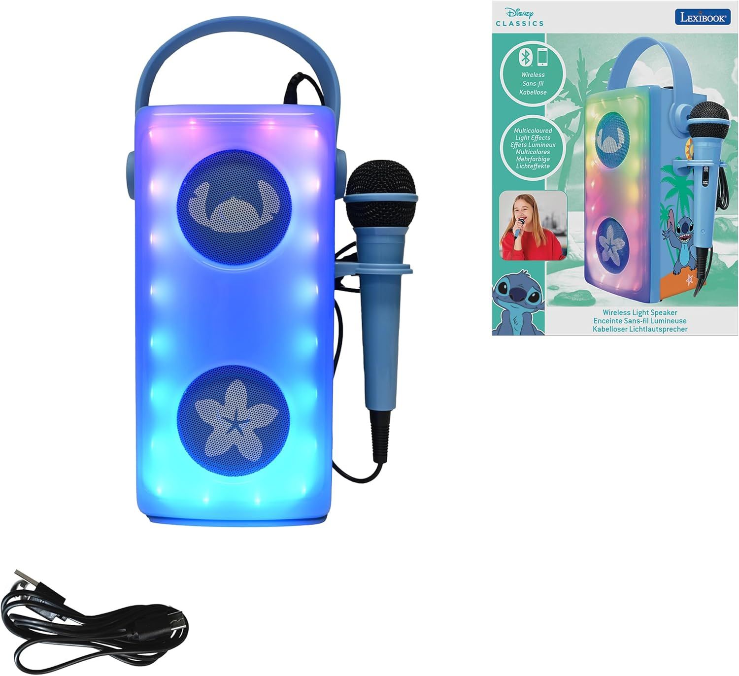 Lexibook Disney Stitch Bezprzewodowy głośnik Bluetooth z mikrofonem