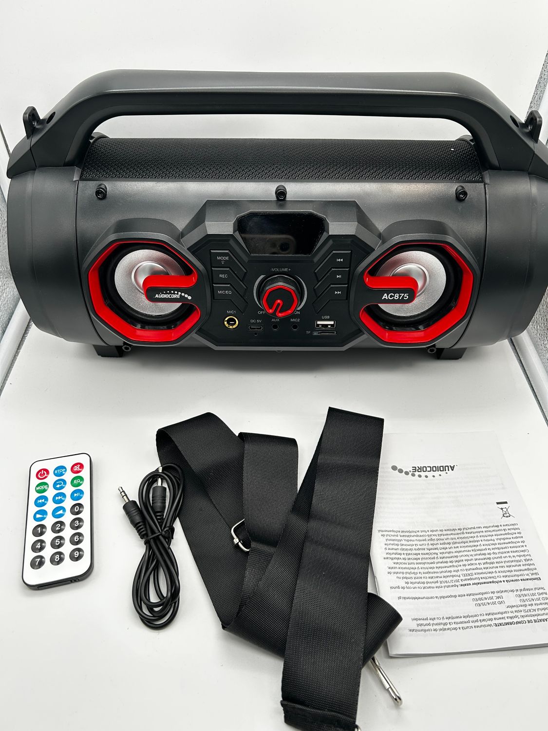 Audiocore AC875 Bazooka – przenośny głośnik Bluetooth Boombox