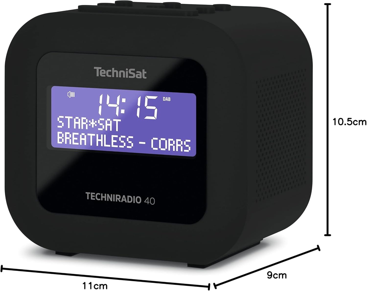 TechniSat TECHNIRADIO 40 – radiobudzik DAB+ / UKW, czarny
