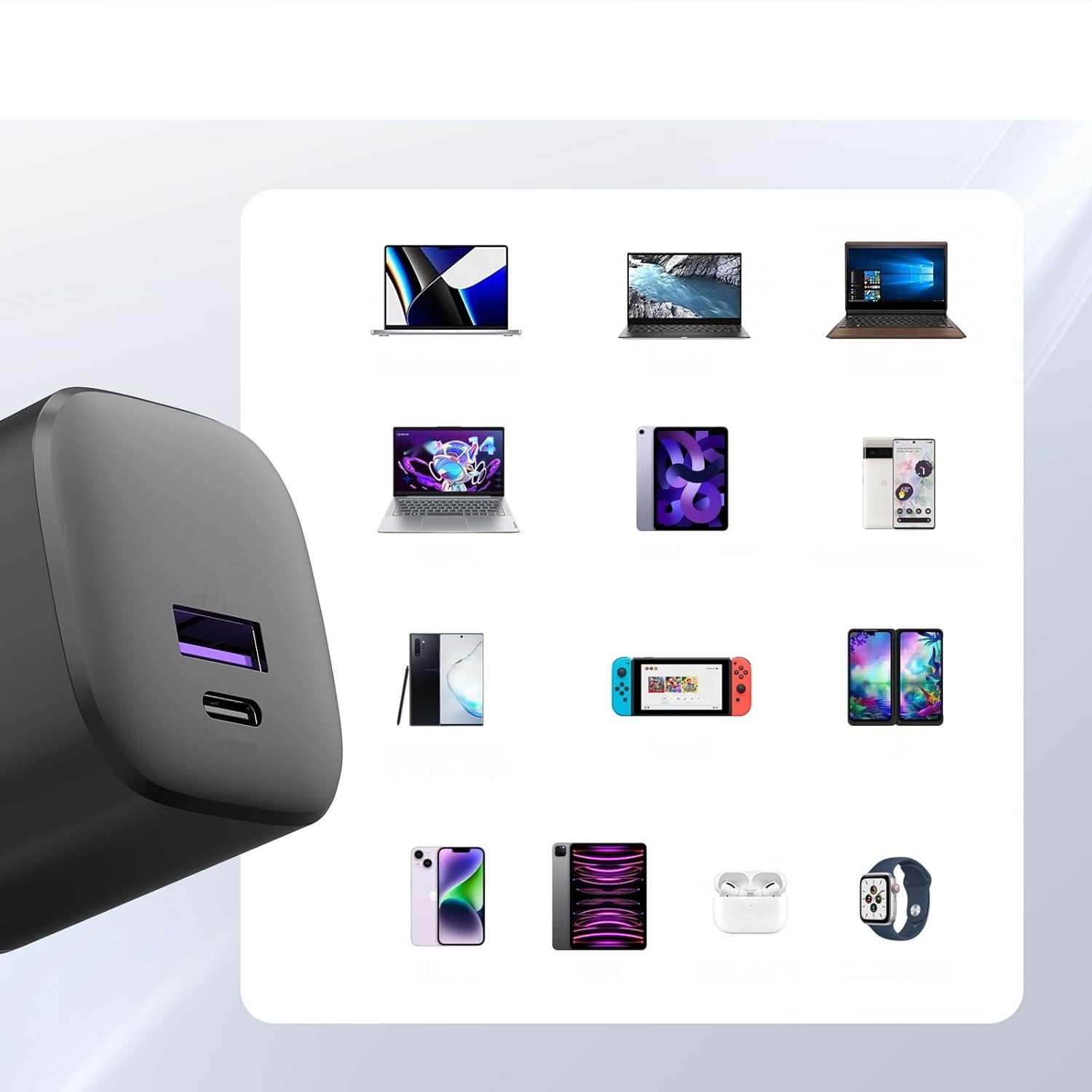 NOVOO 67W GaN III – szybka, kompaktowa ładowarka USB z 2 portami