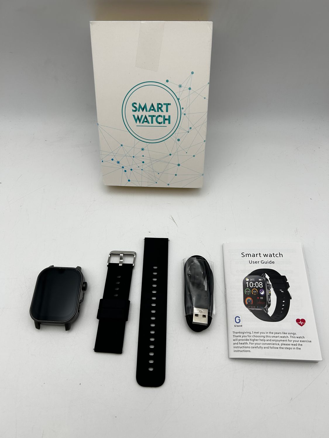 Smartwatch Marsyu 2,0 cala Bluetooth EKG SpO2 czarny