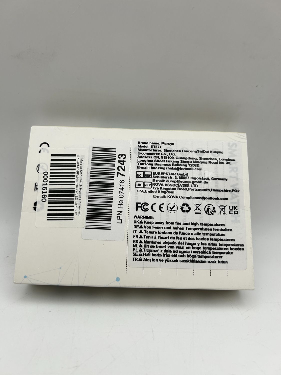 Smartwatch Marsyu 2,0 cala Bluetooth EKG SpO2 czarny