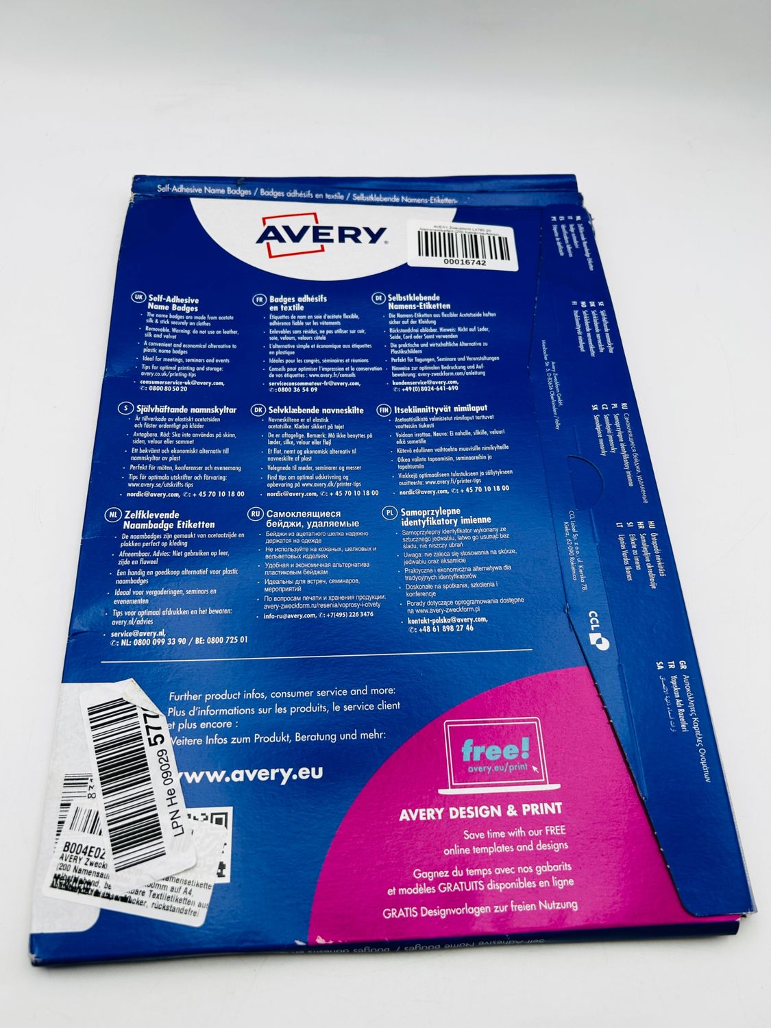 AVERY Zweckform L4785-20 Etykiety imienne, 20 arkuszy