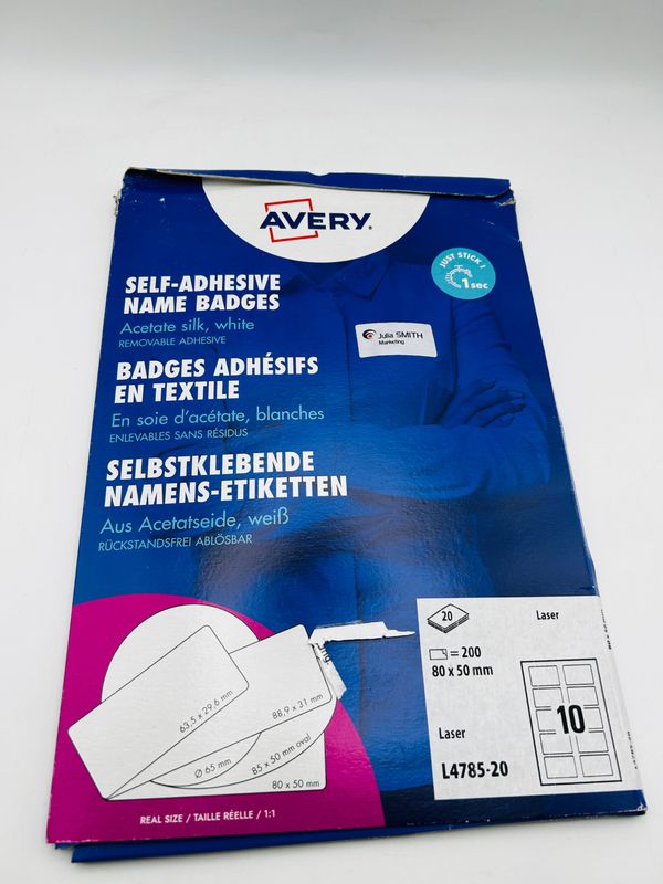 AVERY Zweckform L4785-20 Etykiety imienne, 20 arkuszy