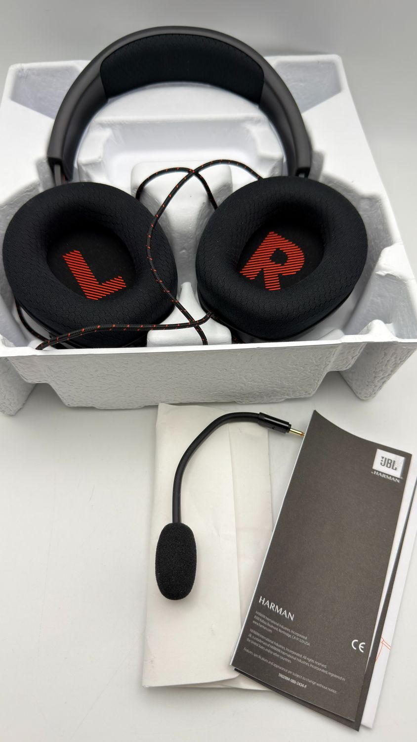 JBL Quantum 100M2 przewodowe słuchawki gamingowe nauszne czarne
