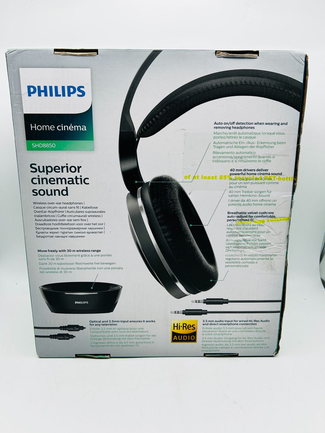 Philips SHD8850/12 - Słuchawki do telewizora z ładowarką