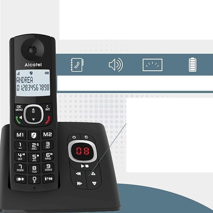 ALCATEL F530 Voice Duo – bezprzewodowy telefon DECT z automatyczną sekretarką