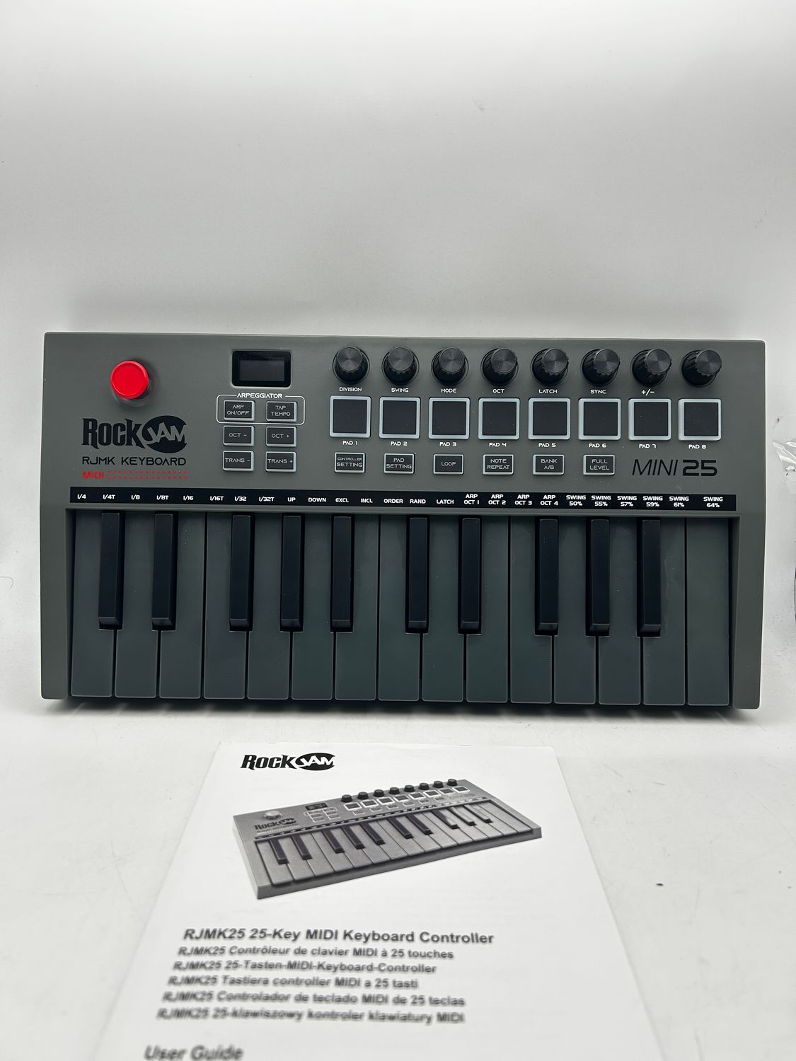 Kontroler klawiatury MIDI RockJam Go 25-klawiszowy z USB i Bluetooth