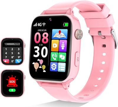PTHTECHUS Smartwatch dla dzieci A2201 (Różowy)