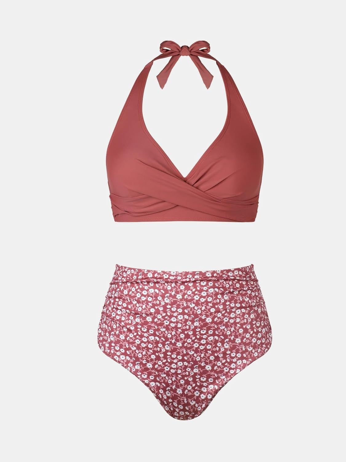 CUPSHE Bikini damski dwuczęściowy z wysokim stanem