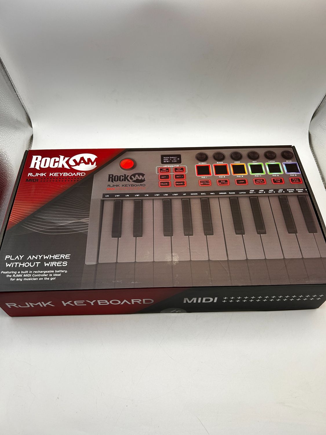 RockJam Go 25 Key USB &amp; Bluetooth MIDI Keyboard