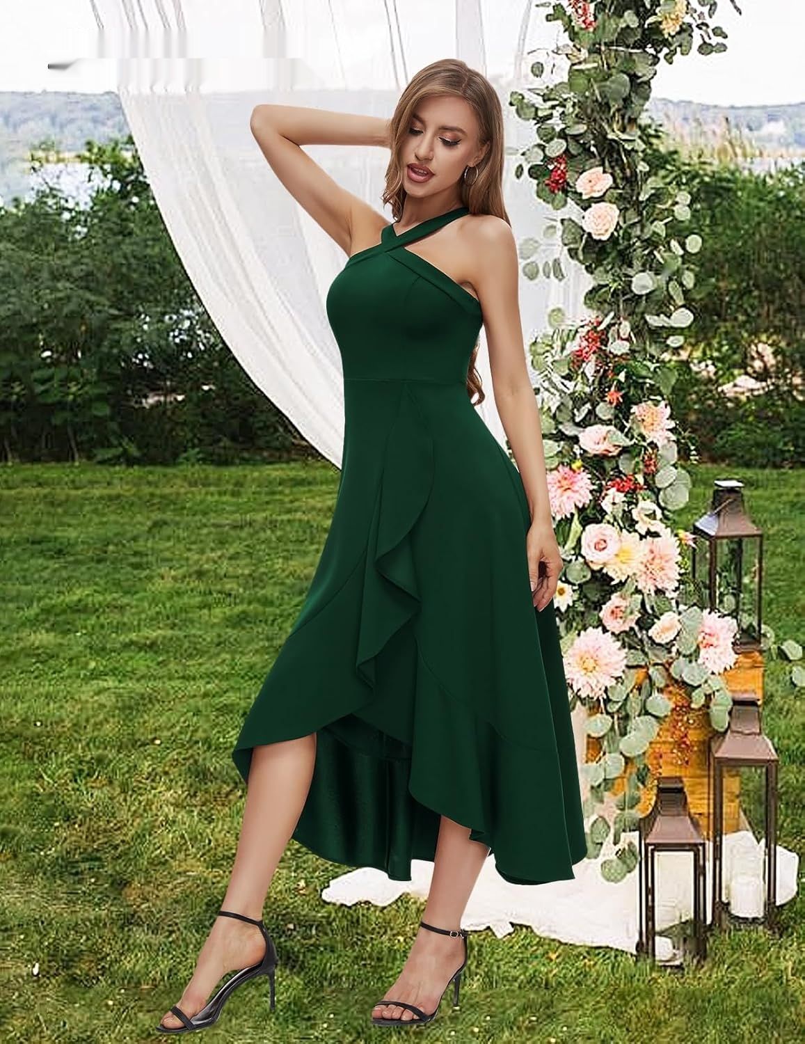Bbonlinedress – elegancka sukienka koktajlowa halter dla kobiet