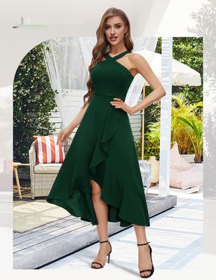 Bbonlinedress – elegancka sukienka koktajlowa halter dla kobiet