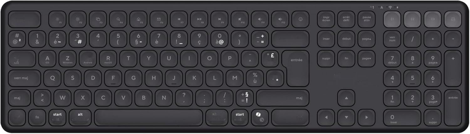 Bezprzewodowa klawiatura Trust Vaiya Bluetooth + 2,4 GHz AZERTY francs