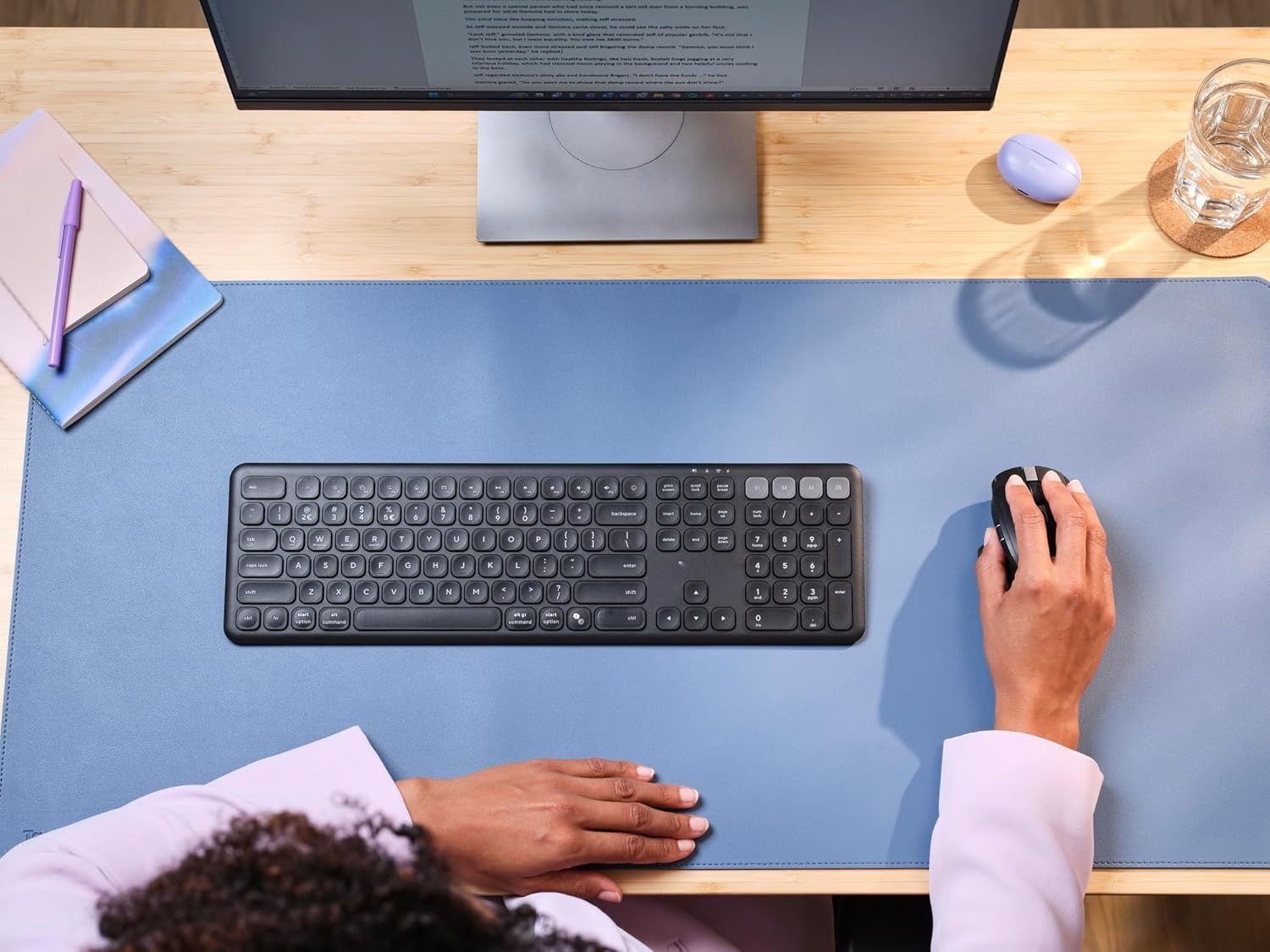 Bezprzewodowa klawiatura Trust Vaiya Bluetooth + 2,4 GHz AZERTY francs