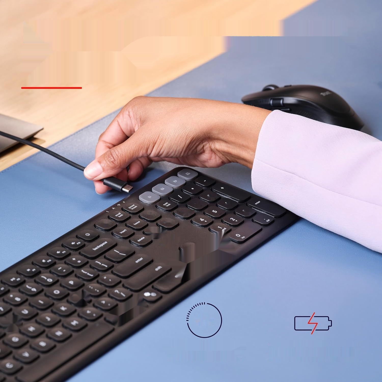Bezprzewodowa klawiatura Trust Vaiya Bluetooth + 2,4 GHz AZERTY francs