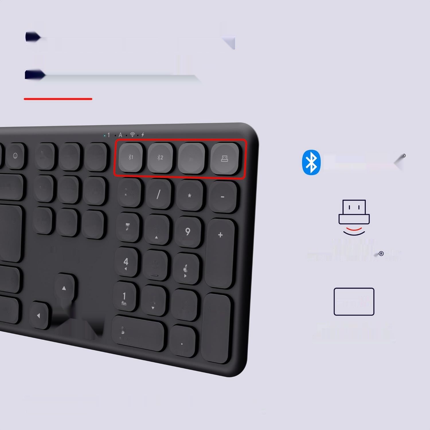 Bezprzewodowa klawiatura Trust Vaiya Bluetooth + 2,4 GHz AZERTY francs